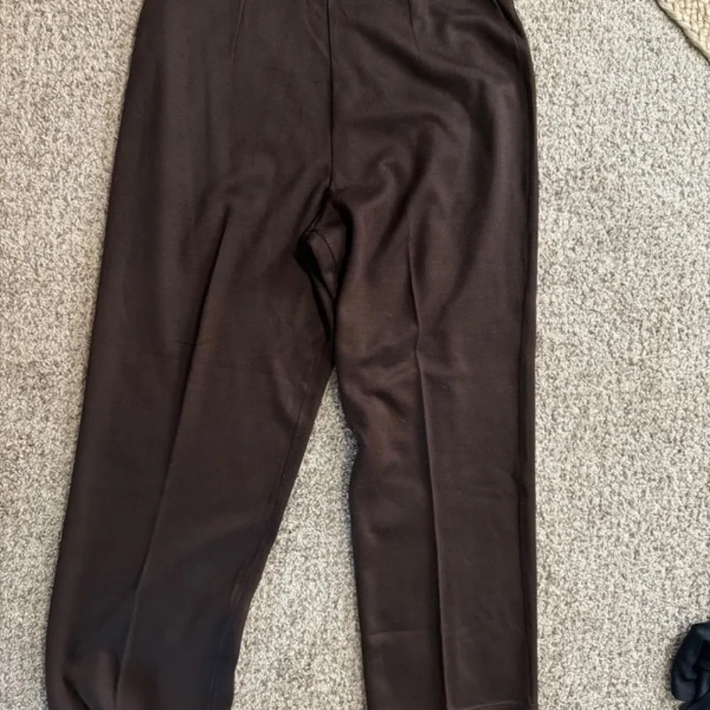 Nina Leonard Men's Dark Brown Stretch Dress Pants